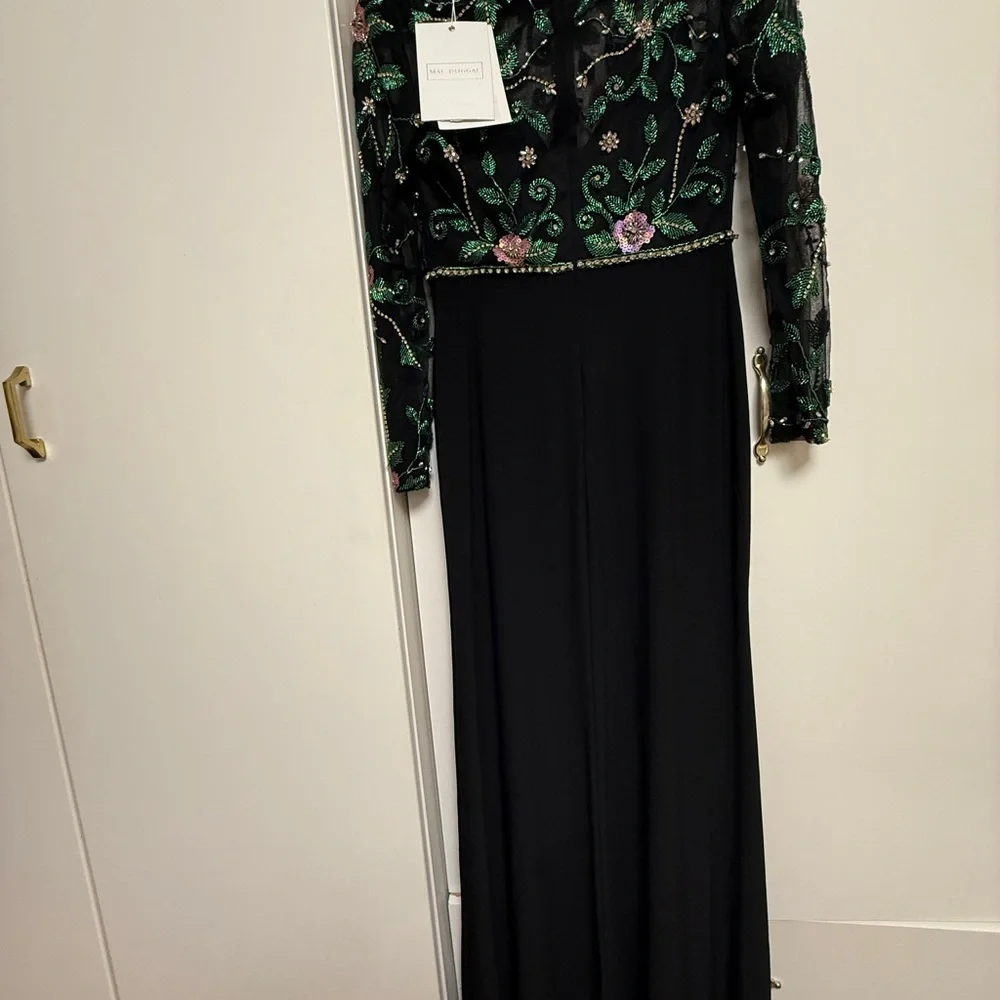 NWT | Mac Duggal 67870 Beaded Illusion High Neck Trumpet Gown Size 4 - Picture 14 of 14
